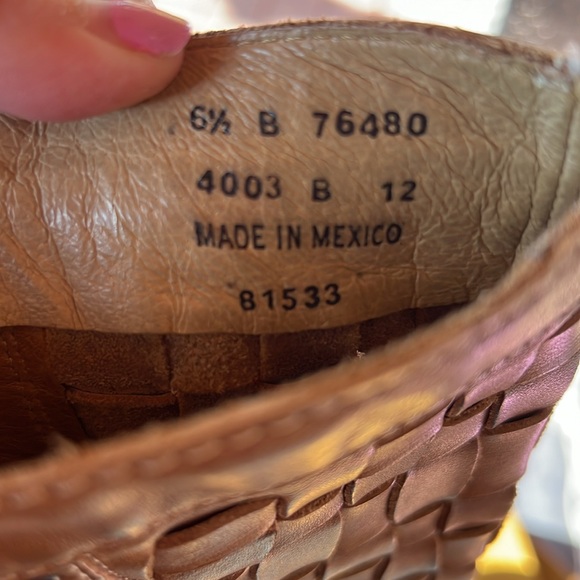 Frye Paige leather woven boots camel - Picture 8 of 8